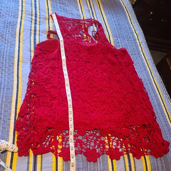 Fuschia Dressbarn Crochet Top size XL - Picture 4 of 8